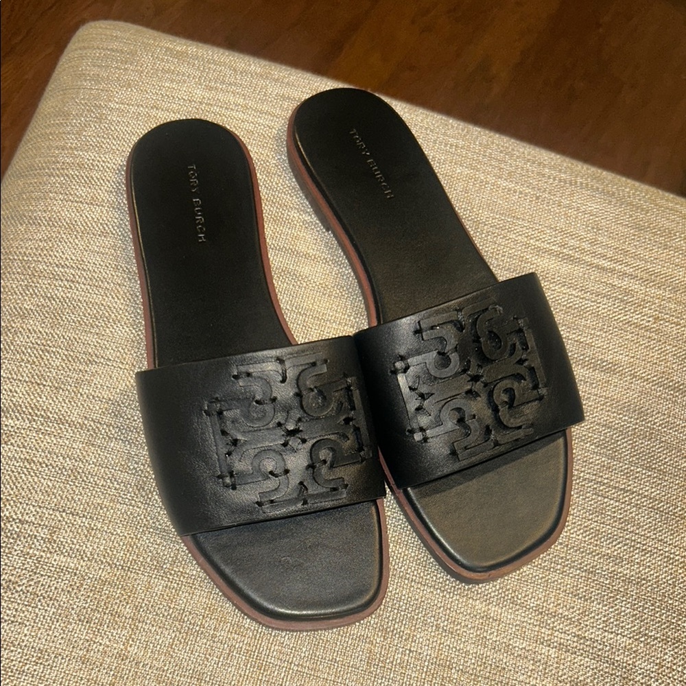 Tory Burch Black Slide Sandals